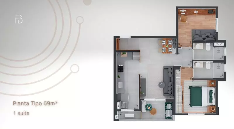Planta 75 m²